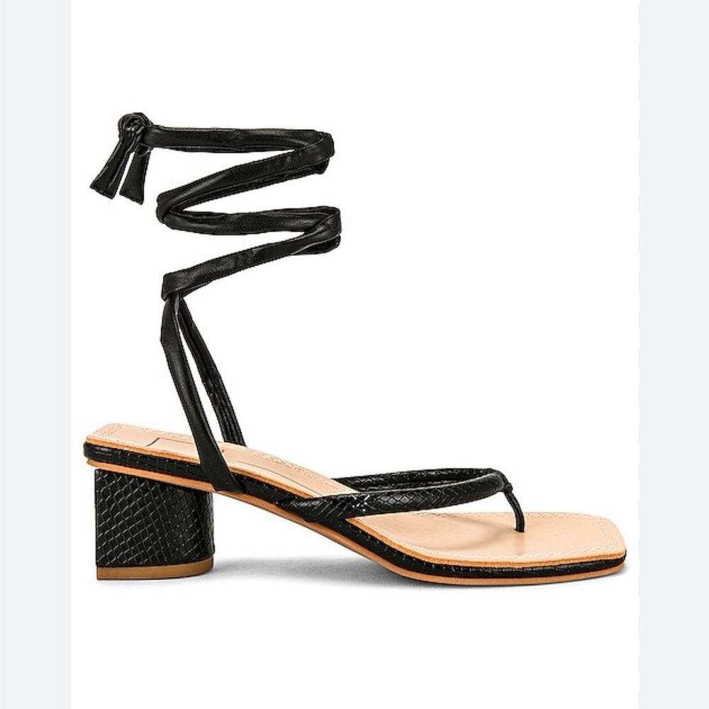 Dolce Vita Jorry Sandals Black Embossed Leather